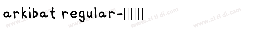 arkibat regular字体转换